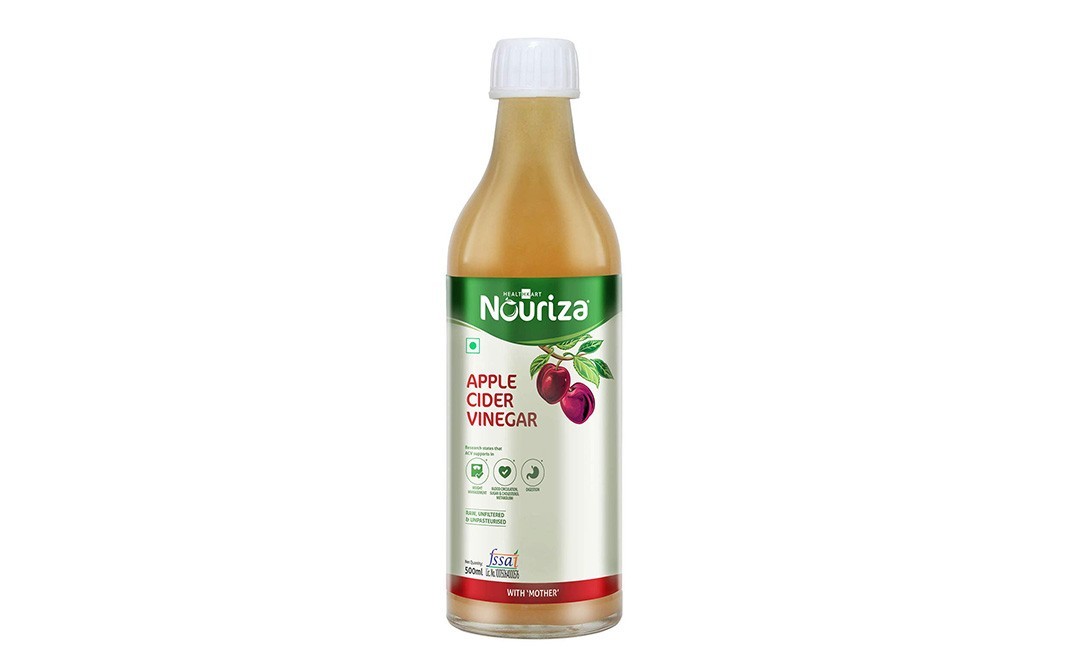 Nouriza Apple Cider Vinegar with 'Mother'   Glass Bottle  500 millilitre